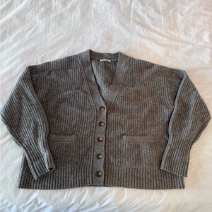 Reformation Grey Cardigan Sweater